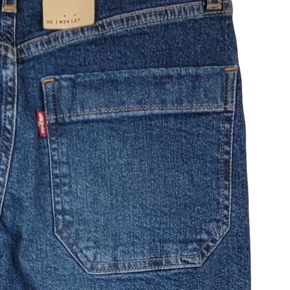 LEVI'S Mile High Cropped Wide Leg Jeans - Size 00 W24 L27 NEW WITH TAGS - Picture 7 of 7
